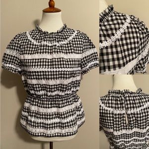 J.Crew Gingham Print Blouse